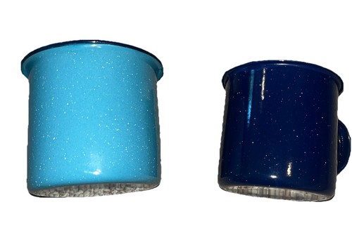 Blue speckled enamelware - blue,